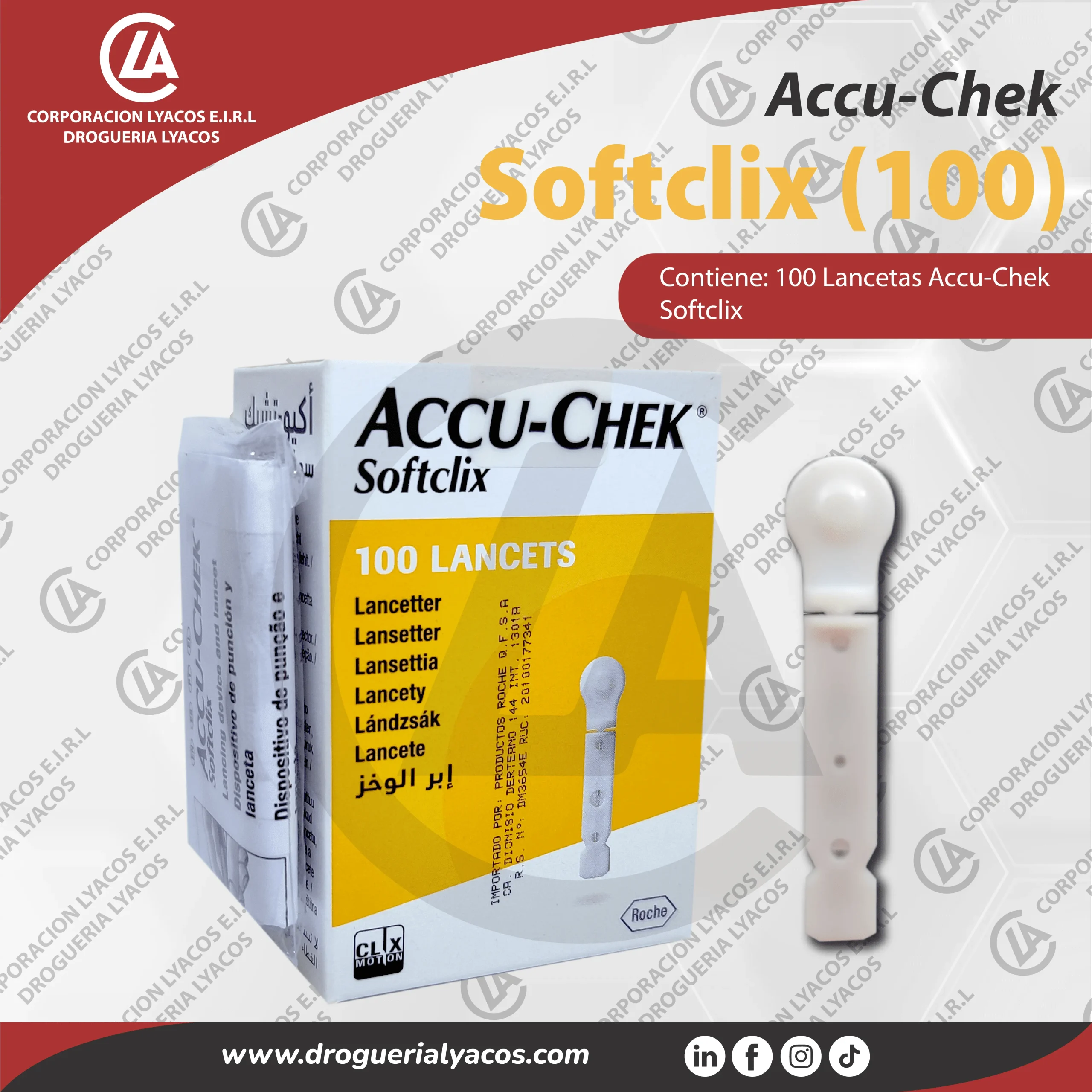 accu-check lancetas softclix 100 en drogueria-lyacos