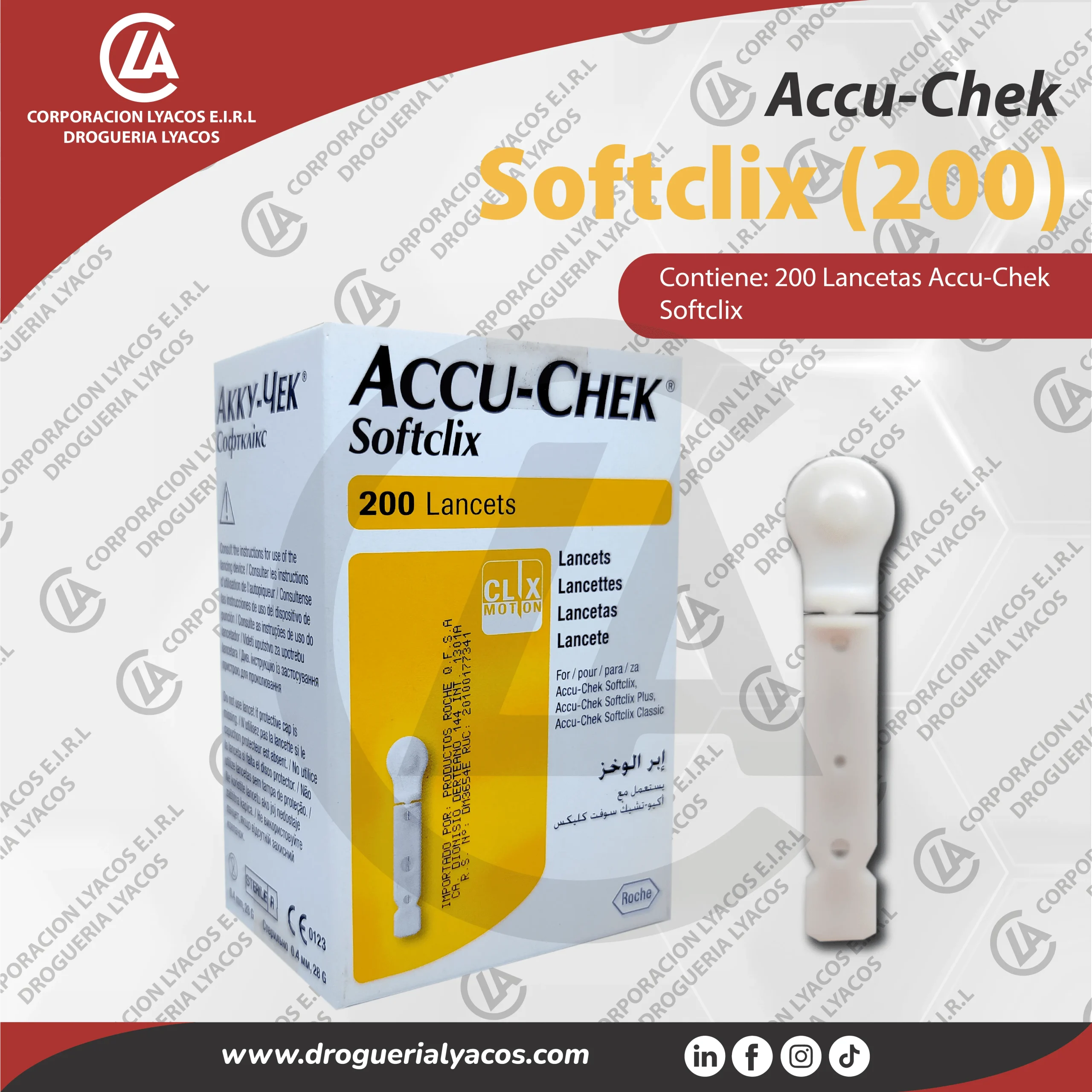 accu-check lancetas softclix 200 en drogueria lyacos