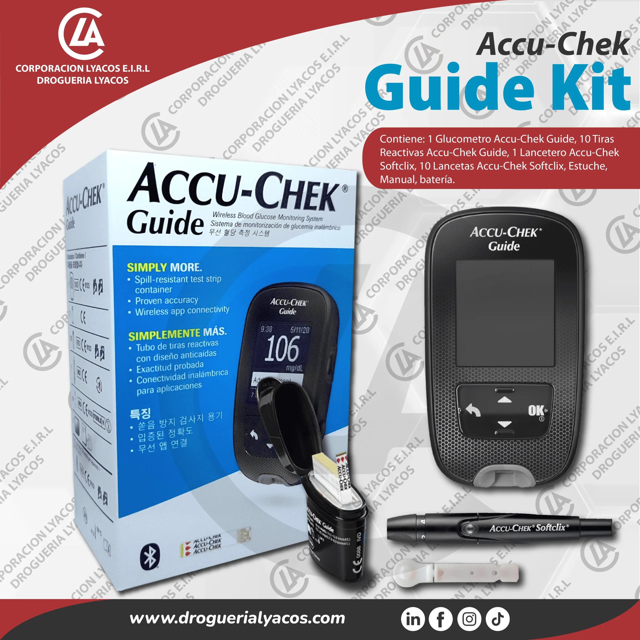 guide accucheck glucometro drogueria lyacos