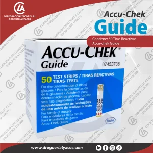 tiras reactivas accu-chek guide x50 en corporacion lyacos drogueria lyacos